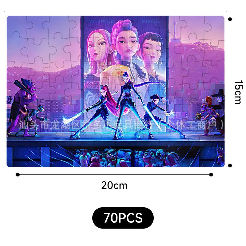 Latest 8 Styles KPop Demon Hunters Puzzle Rumi Mira Zoey Jigsaw Puzzle Educational Toy Birthday Gift for Children