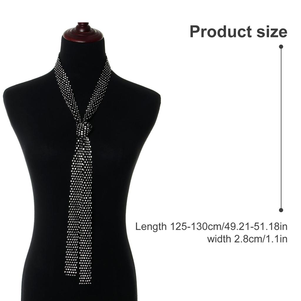 Sparkling Sequins Tie Fashion Unisex Rhinestones Bowtie Fashionable Neckwear for Costume Parties and Carnivals