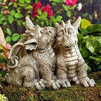 Скульптура дракона из смолы, украшения для сада, декор, уникальная статуэтка, скульптура, волшебный летающий дракон, украшение для двора на открытом воздухе