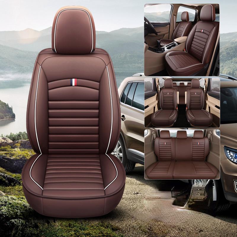 Универсальные роскошные чехлы для автомобильных сидений из искусственной кожи, аксессуары, авточехлы с шинами для автомобилей, автомобильный продукт