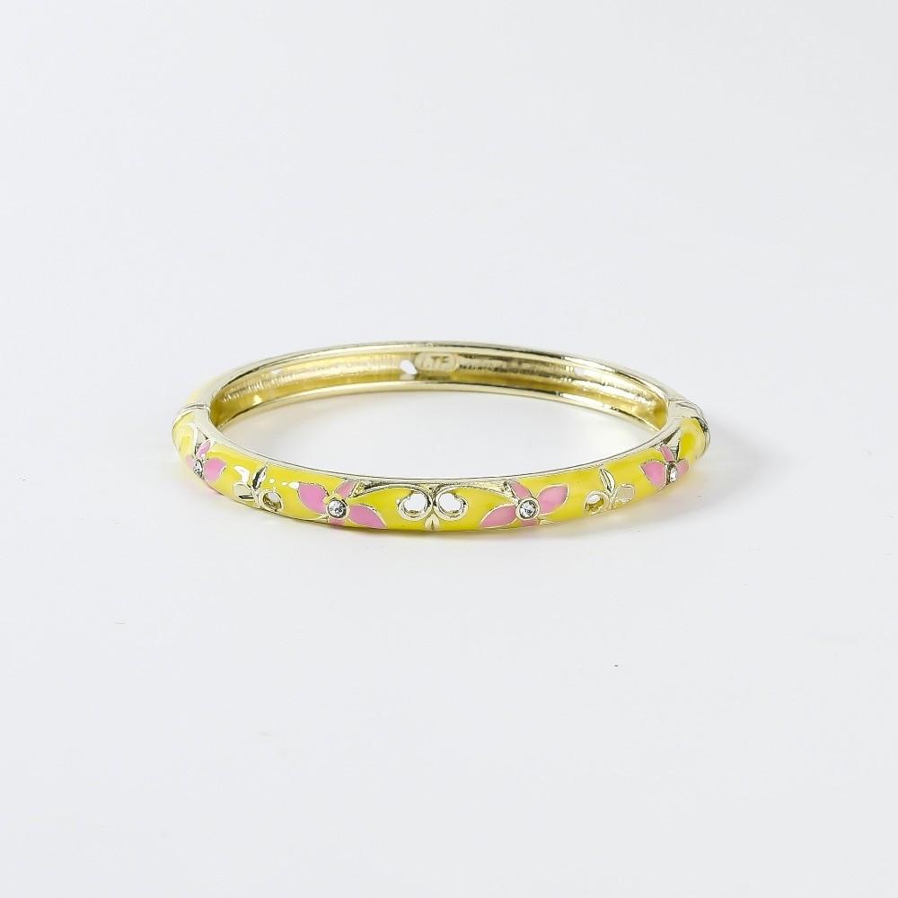 Эмалированный браслет-цветок из Китая Традиционный женский браслет на руку Подарки для женщин Девушек