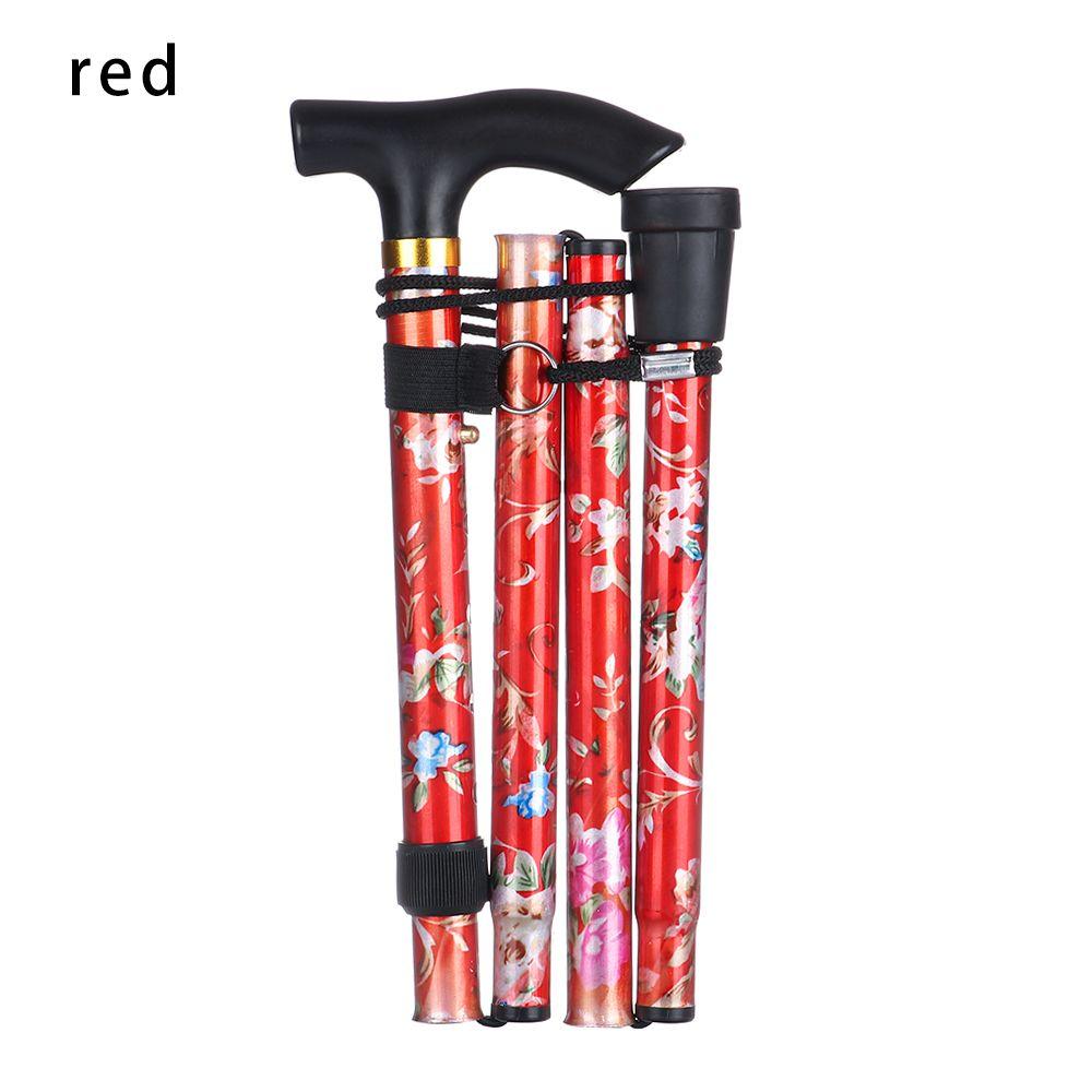 Elderly Care Gift Hiking Poles Telescopic Walking Cane Non-slip Crutches Folding Trekking Stick