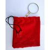 Brass Magnifying Glass Vintage Magnifier Pocket Portable with Velvet Pouch Bag Gift