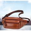Мужские кожаные нагрудные сумки через плечо, мужская кожаная поясная сумка на ремне для занятий спортом на открытом воздухе, маленькая поясная сумка