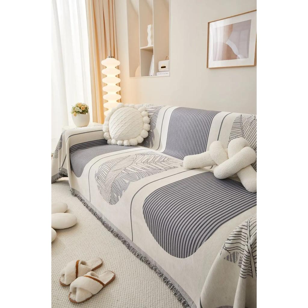 Полотенце для отдыха, коврик для дивана, мягкий диван-полотенце Nordic Leaf, одеяла на два сиденья, для пикника на открытом воздухе, для кемпинга