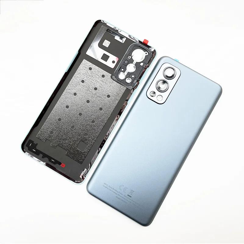 Задняя стеклянная крышка для OnePlus Nord 2 5G, сменная батарея задней двери, задняя крышка корпуса Nord2 с объективом камеры