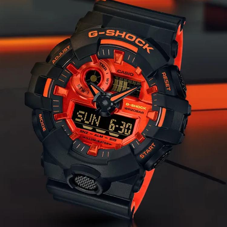 Casio Мужские часы G-SHOCK 46,8 мм Оранжевые GA-800BR-1APRDC
