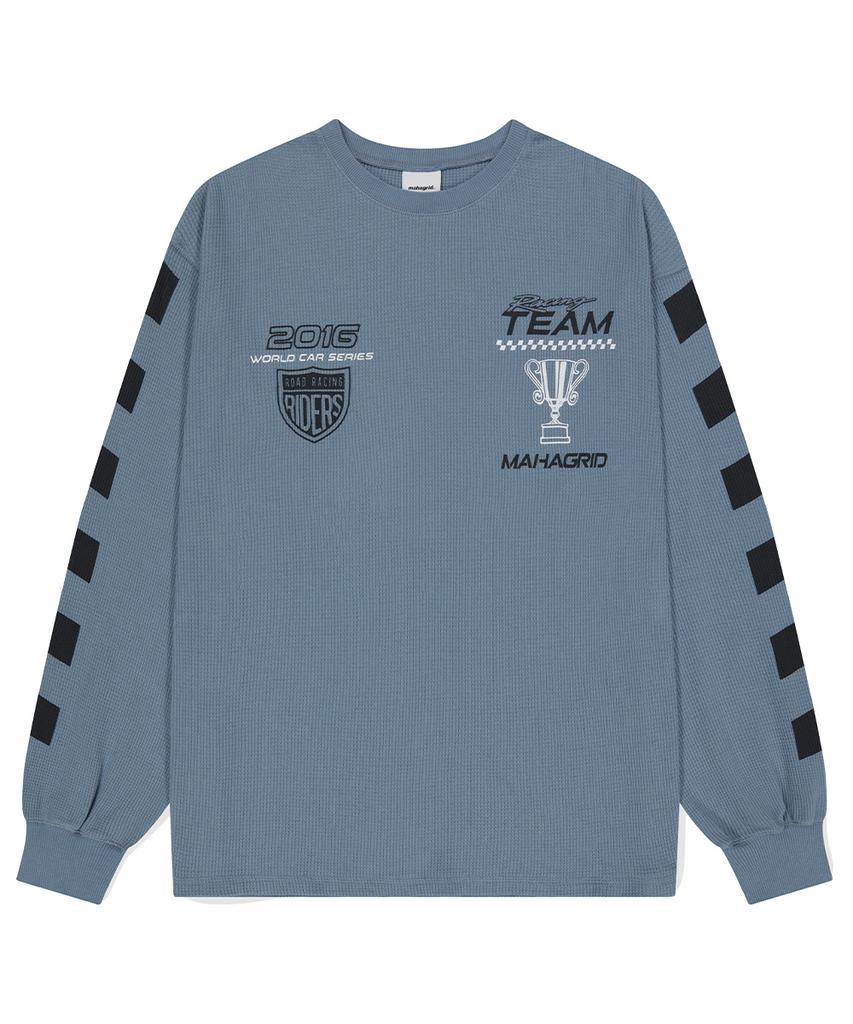 MAHAGRID W.C.S Racing Waffle Ls Tee Синий(Mg2Dfmt557A)