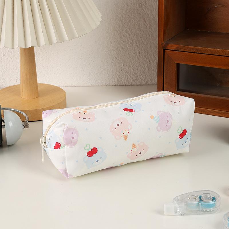 Кавайный пенал с котиком для девочек, вместительный милый мультяшный органайзер для ручек, эстетичный в стиле Instagram, большой школьный рюкзак, студенческие принадлежности