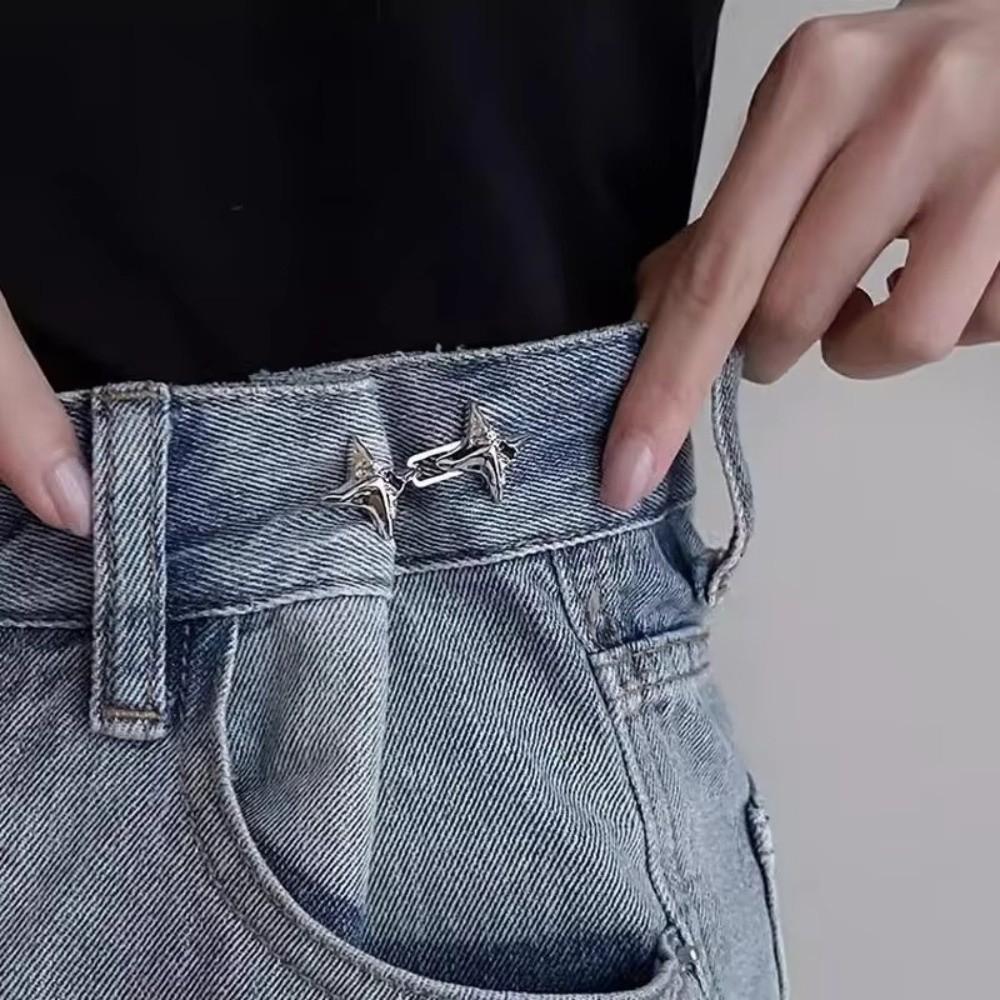 Fixed Waist Buckle Adjustable Belt Buckles New Jeans Buttons Dress Decoration