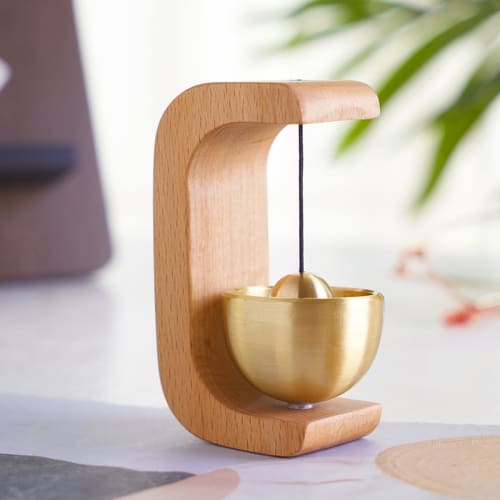 Mini Orin (Buddhist Bell), a Stylish and Portable Brass Bell Perfect for Pet Memorials, Modern Buddhist Altars, and Other Buddhist Accessories. Featur