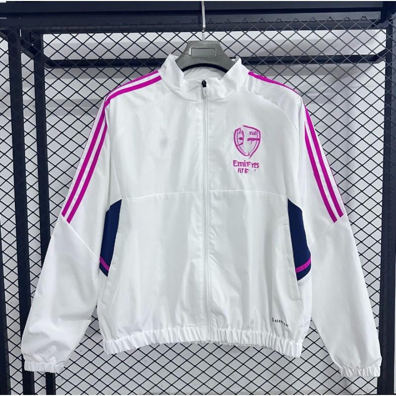 Hooded Retro Waterproof Windbreaker Rose Collaboration Training Jersey Football Shirt Unisex Size L