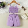 Детские летние платья для девочек 2-6 лет, новый топ с рукавами-крылышками и бантом + юбка, костюм, индивидуальная одежда