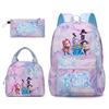 Demon Hunter Backpack Lunch Bag Pencil Case Set for Students - 3-in-1 Durable Waterproof School Supplies Kit less