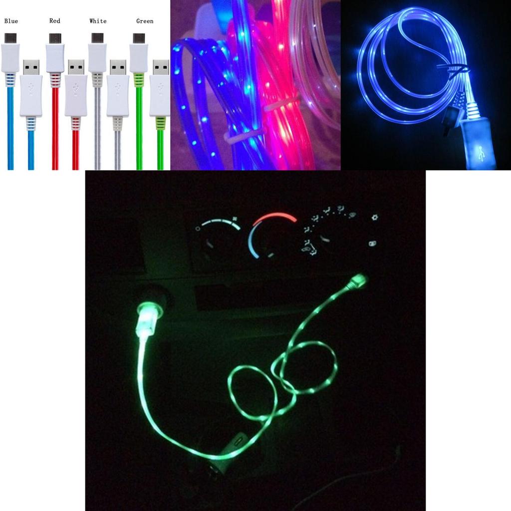 Led Usb Light Sync Data Charger Cable For Ipad Iphone 5678x And