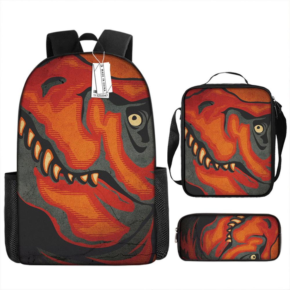 Jurassic Park European and American Retro Schoolbag First Grade~ Fourth Grade Bag Backpack