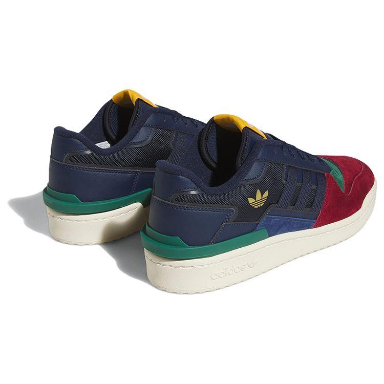 Adidas Forum Exhibit Low 2.0 Темно-бордовые зеленые кроссовки унисекс Red Team-Collegiate-Burgundy Collegiate-Navy HQ7116