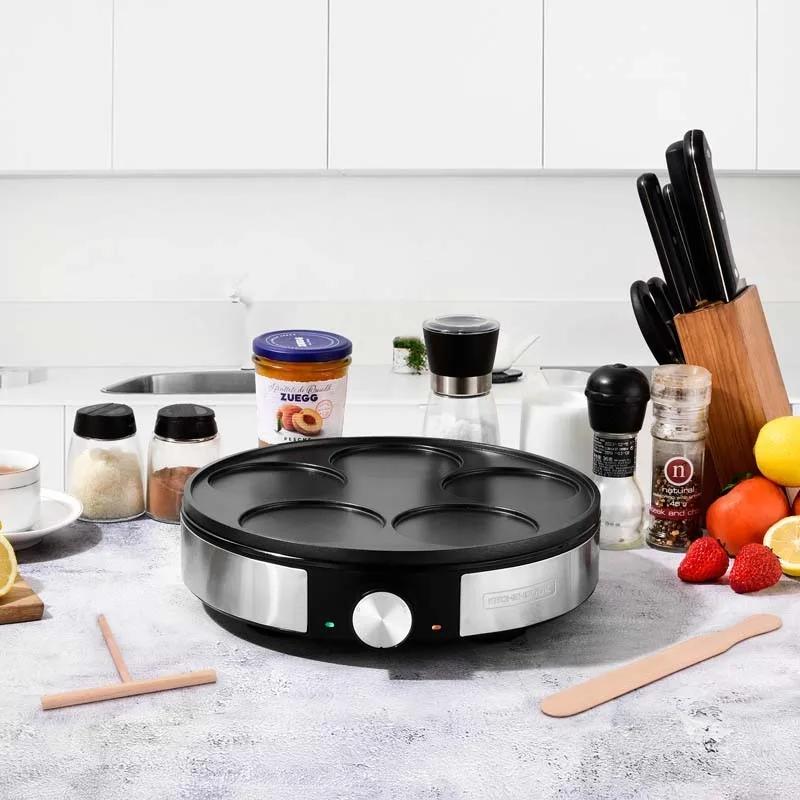 Kitchencook - Minicrepe Nx - Crêpière électrique 5 Mini Crêpes - 1200 W