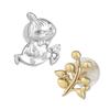 Gin No Christmas Special Edition Moomin Limited Edition Little My Gold Leaf Asymmetrical Earrings Official [Shinjuku Kura] (2-Piece Set) (Case Set)