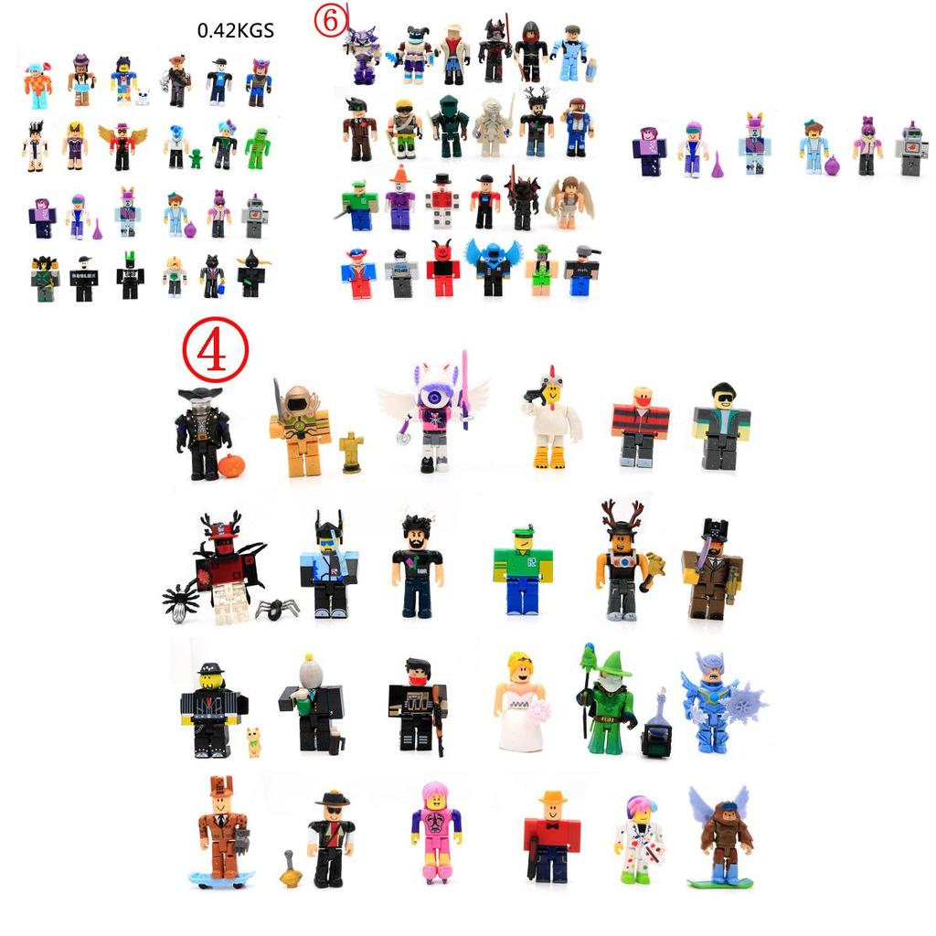 Красочный набор из 24 фигурок персонажей игр Roblox. Идеально подходит для коллекционеров и детей