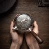 Серебряный чайный сервиз из чистого серебра 999 пробы с боковой ручкой, каменный чайник-черпак, позолоченный серебряный чайник ручной работы, домашний чайник для кунг-фу