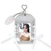Photo ID Pendant Fujifilm Fujifilm Instax Mini Cheki Stylish and Cute Photo Ribbon [DIFORENTE] 3-inch Keychain, Album, Album, Storage, Silver, (A)