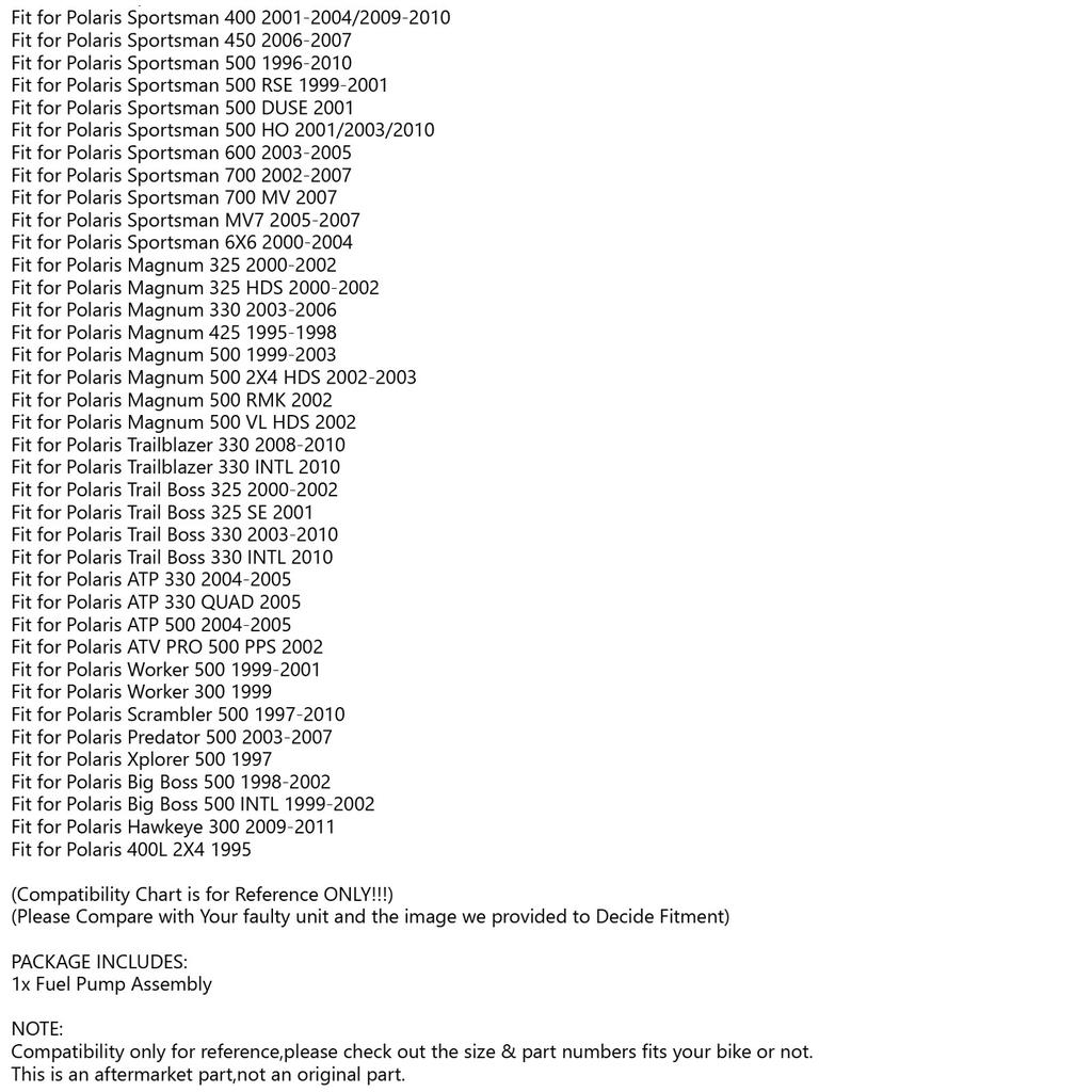 Топливный насос подходит для квадроциклов Polaris Sportsman 400 500 600 Outlaw 450 Predator 2520227