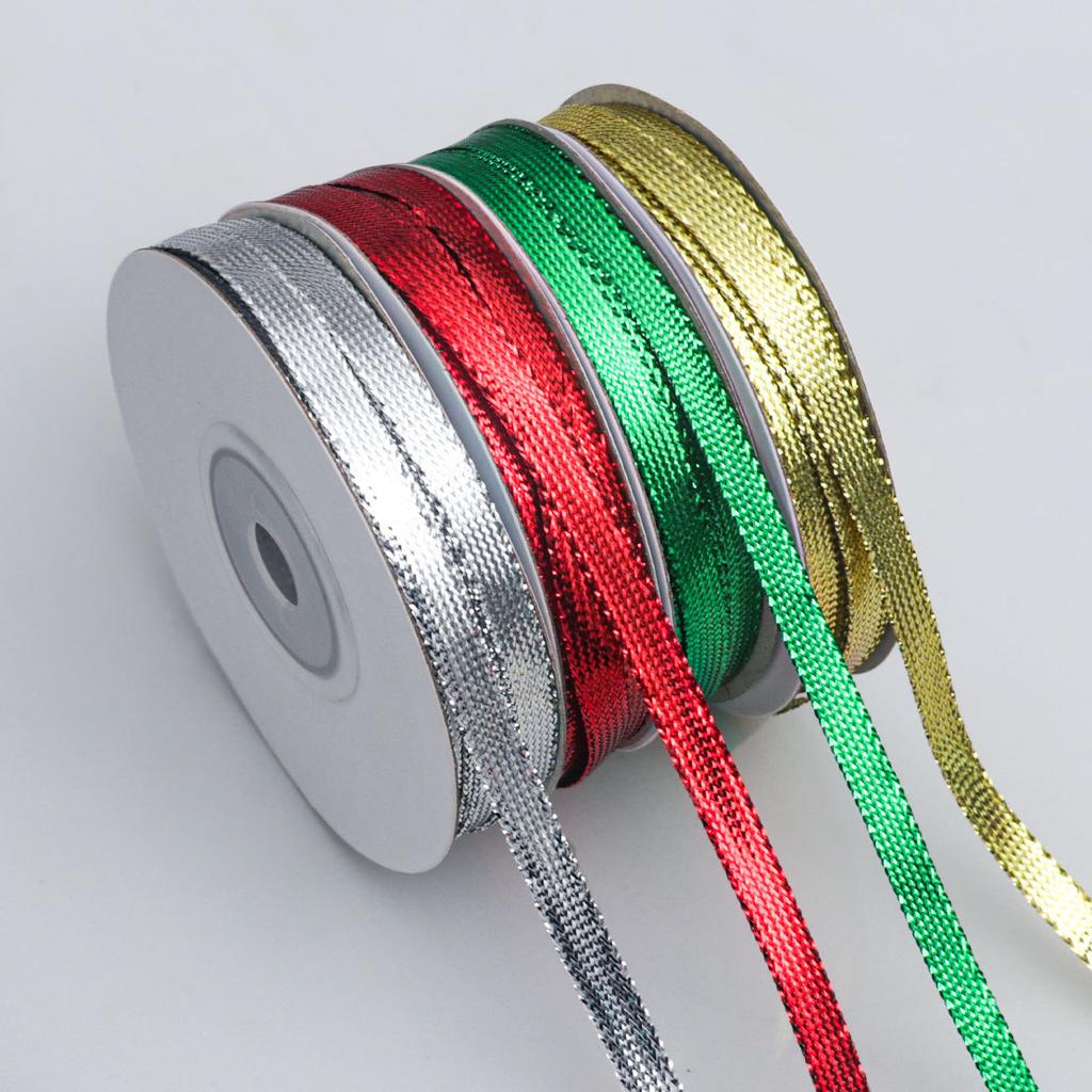 Декоративная романтическая и уютная 0,3-0,5 см золотая и серебряная луковая лента подарочная коробка украшение для торта новогодняя елка бант золотая и серебряная декоративная лента