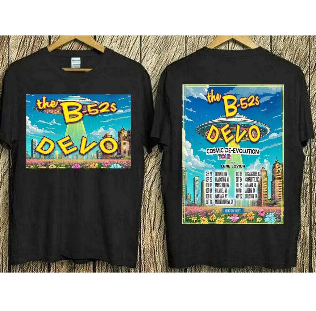 Devo The B-52’s Cosmic De-Evolution Tour 2026 T Shirt All Size S-5XL