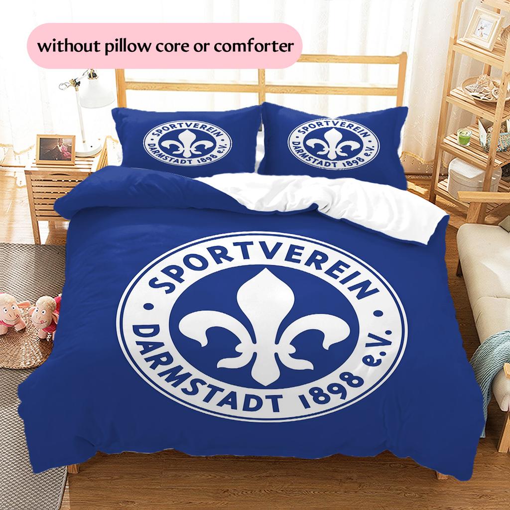 SV Darmstadt 98 Pattern Bedding Quilt Set Home Decoration Gift (1 * duvet cover + 2 * pillowcase without core)