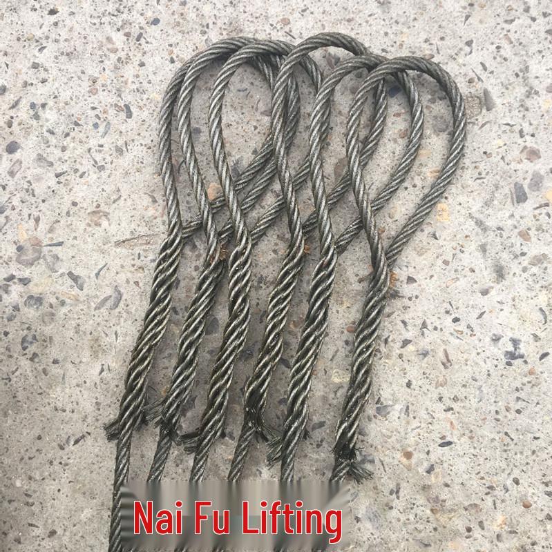 Плетеная стальная канатная стропа с коушем для крана, лебедки, тали и стропов - Бесплатная доставка