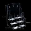 Acrylic Brochures Holder Clear Literature Organizers Stand, Brochures Pamphlets Display Stand for Wall Mount Countertop