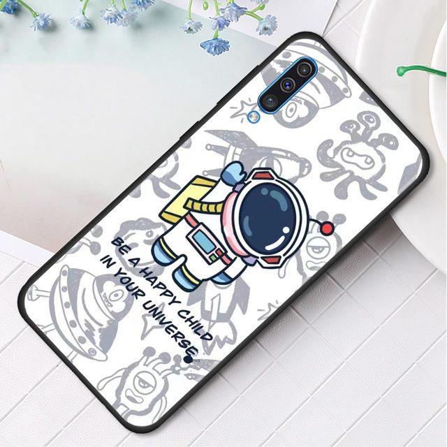 Чехол для телефона Samsung Galaxy A50 A70 A10 A20e A30 A40 A20s A10s A10e A80 A90 A60 A30s, милый чехол с изображением космонавта