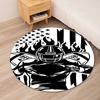 American football Printed Round Rug Carpet Chair Rug Area Rug Entryway Doormats,for Office Chair Living Room Bedroom Kitchen Room.