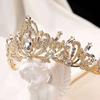 Кристальная Королева Цинк Цинковый Сплав Свадебная Принцесса Невеста Корона Тиара Корейский Стиль Повязка на Голову Женские Аксессуары для Волос