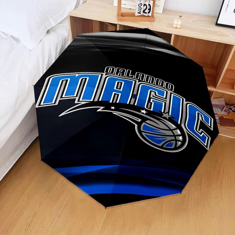 basketball Orlando Logo Umbrella Folding umbrella, automatic umbrella 8-Frame for Travel, camping Use Gift for Halloween Christmas