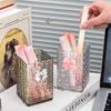 Прозрачный квадратный держатель для ручек, пенал большой вместимости, пластиковый ящик для хранения канцелярских принадлежностей, органайзер для стола ученика, офиса