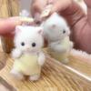 Oila O'rmon Flockli Mushuk Model Peluş Qo'g'irchoqlar Figurkalar Anime O'yinchoqlar Stol Bezagi Tug'ilgan Kun Partiyasi Sovg'asi