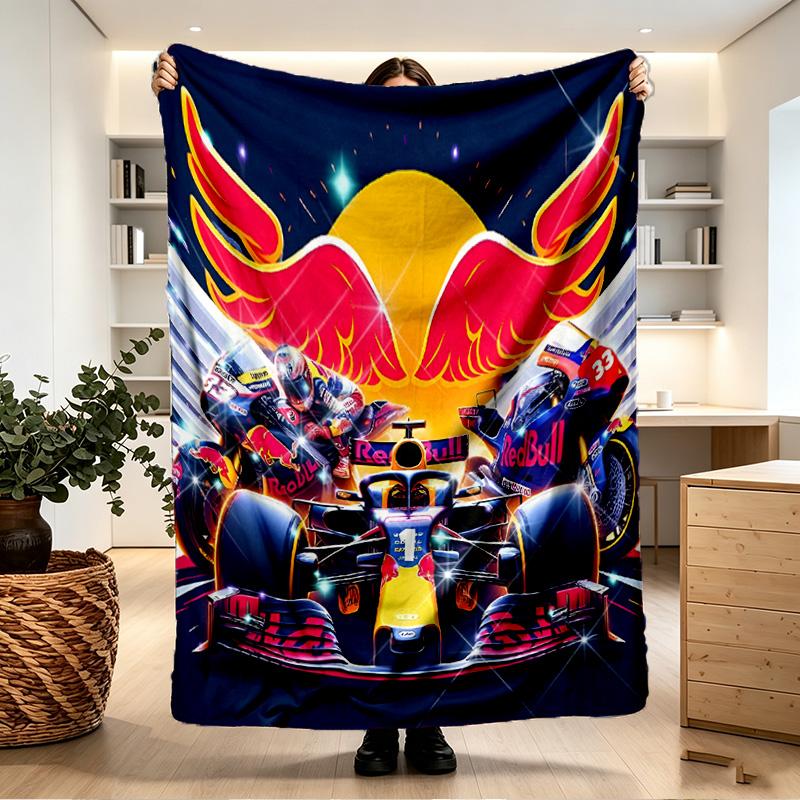 Плед Red Bull Racing - Мягкий и Удобный, для Спальни, Путешествий, Дивана, Домашнего Декора - Подарок на День Рождения, Рождество для Друга