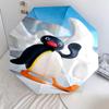 1 PC Automatic Folding Umbrella - Pingu Pattern Portable Foldable Design With 8 Ribs Christmas Birthday Gifts