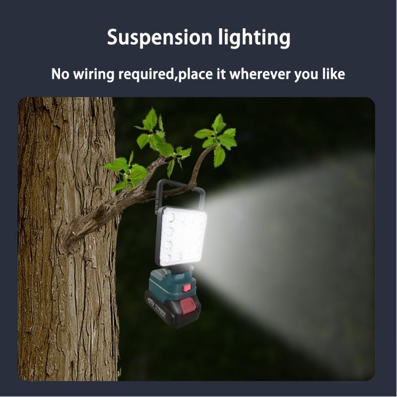 Double USB Output Handheld Spotlights with 84 LEDs and 90W Power for Work Outdoor Activity Emergency Lighting Needs