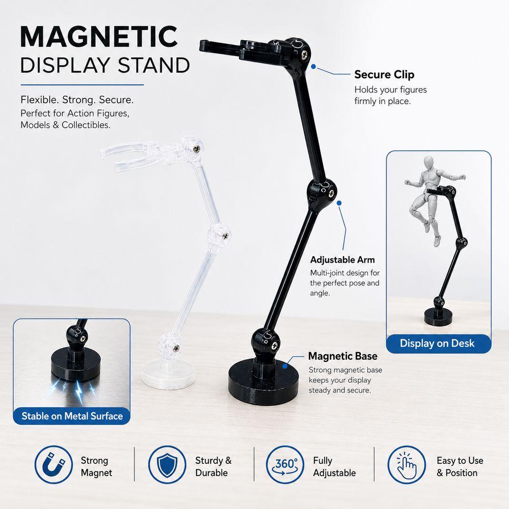 Adjustable Joints Model Support Stand Magnetic Base Robot Model Stand Model Display