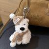 West Highland Plush Puppy Pendant Keychain - Cute Furry Doll Charm Accessory Gift