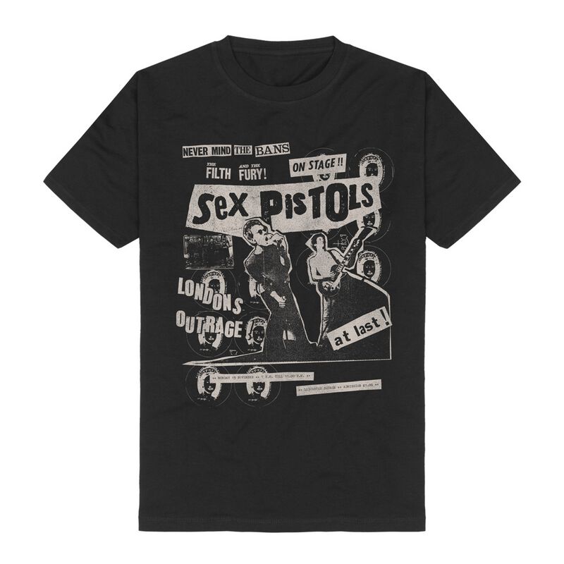 Лондонский Ужас _ Sex Pistols Футболка Оверсайз Y2k Короткий рукав Классический Уличный Стиль Модный Хлопок горячий товар футболка Дышащая