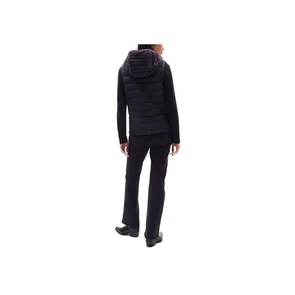Tommy Hilfiger Стеганый жилет с капюшоном на молнии Женские жилеты Черный 76J5330-BDS