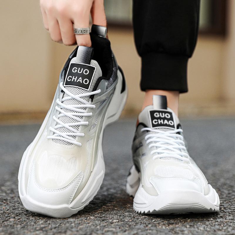 Men's Summer Breathable Versatile Men's Casual Niche Running Sports Inner Height Increase Dad Fashion Shoes