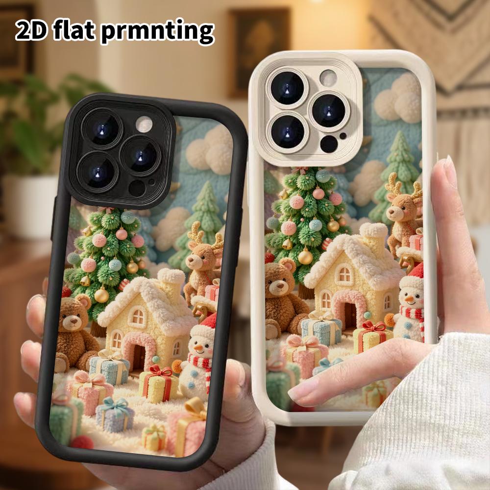 Phone Case: 2D flat, fits iPhone 18 17 16 15 14 13 12Pro protective case, little wool house, perfect Christmas and Halloween holiday gift