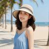 Weave Bow Fisherman Hat Large Bow Sunscreen Bucket Hat Elegant Women Sun Hat  Riding