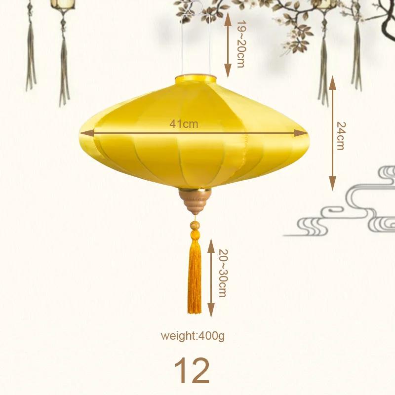 12/14 дюймов Древний стиль Китайский ретро шелковая ткань Вьетнам Дворцовый фонарь Водонепроницаемый Середина осени Свадебный фестиваль Декор Фонари