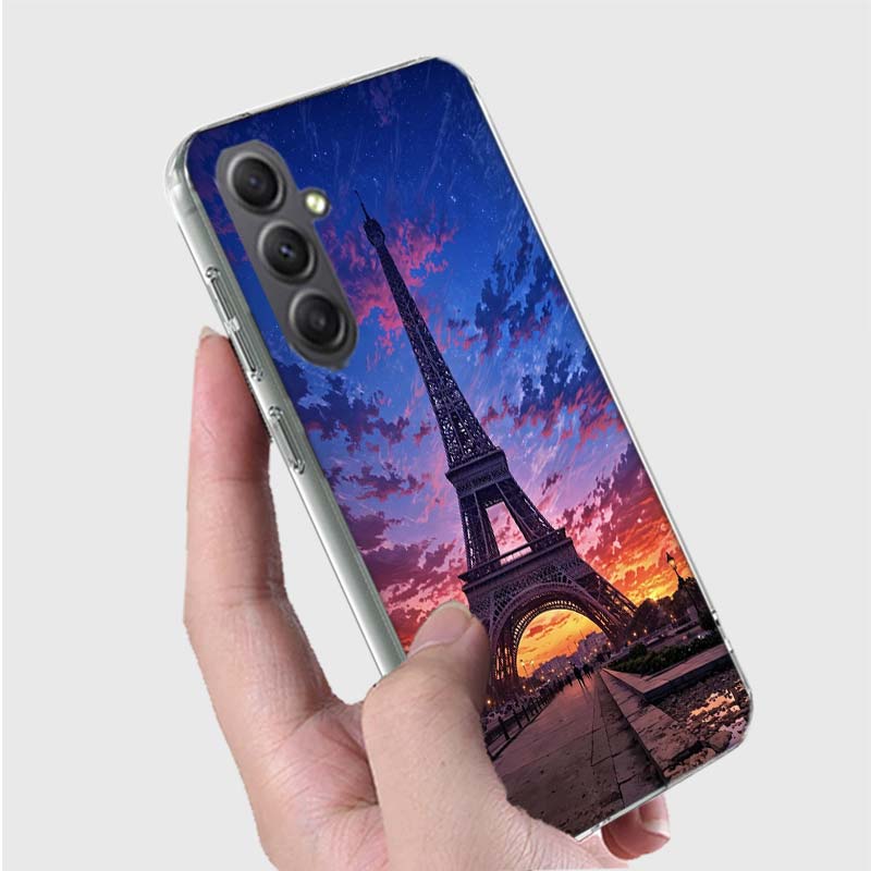 Художественный чехол для телефона Эйфелева башня для Samsung A16 A26 A36 A56 A17 A37 A57 A07 A06 A02S A03 A04S A05S Galaxy Note 20 10 A50S A71 A51 A3